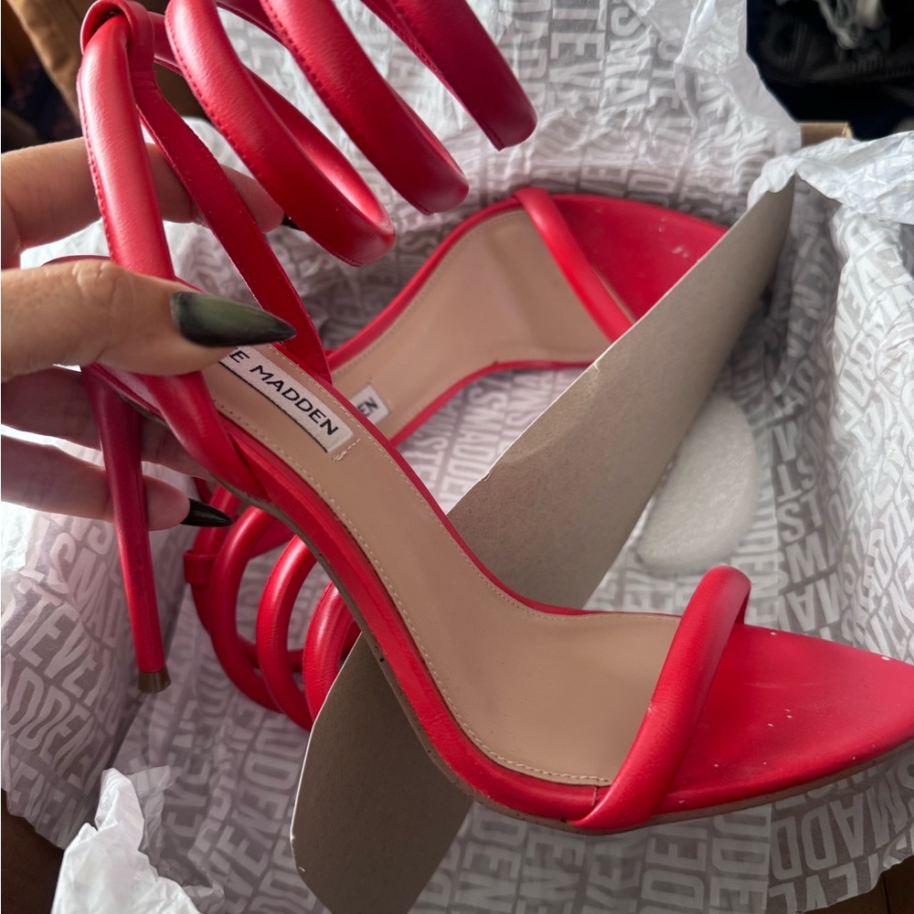 Bali Women's Vibrant Red Strappy Heels